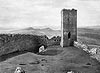 Chciny - Ruiny zamku na fotografii z okresu midzywojennego