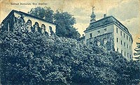 Domanice - Zamek na pocztwce z 1934 roku