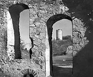 Kazimierz Dolny - Ruiny zamku w Kazimierzu w 1942 roku