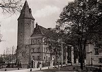 Komin - Zamek w Kominie na pocztwce z okoo 1940 roku