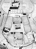 Oawa - Lokalizacja pierwszego zamku w Oawie w prawym dolnym rogu na planie z 1810 roku