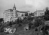 Pieskowa Skaa - Zamek w Pieskowej Skale na fotografii z lat 1939-45