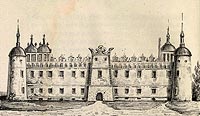Baranw Sandomierski - Zamek w Baranowie Sandomierskim na rysunku z 1874 roku