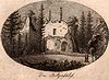Janowice Wielkie - Ruiny zamku Bolczw na litografii z 1827 roku, Friedrich Gottlob Endler