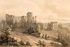 Rudno - Zamek Tenczyn na rysunku Alfreda Schoupp z 1863 roku