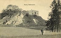 Rabsztyn - Ruiny w Rabsztynie na pocztwce z 1913 roku
