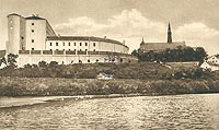 Sandomierz - Zamek w Sandomierzu na pocztwce z 1930 roku