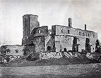 Siewierz - Zamek w Siewierzu na zdjciu z 1899 roku